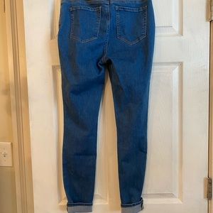 Pacsun skinny blue jeans with horizontal rips